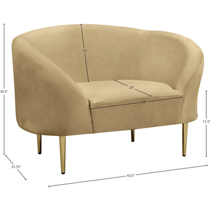 Ritz Camel Velvet Chair