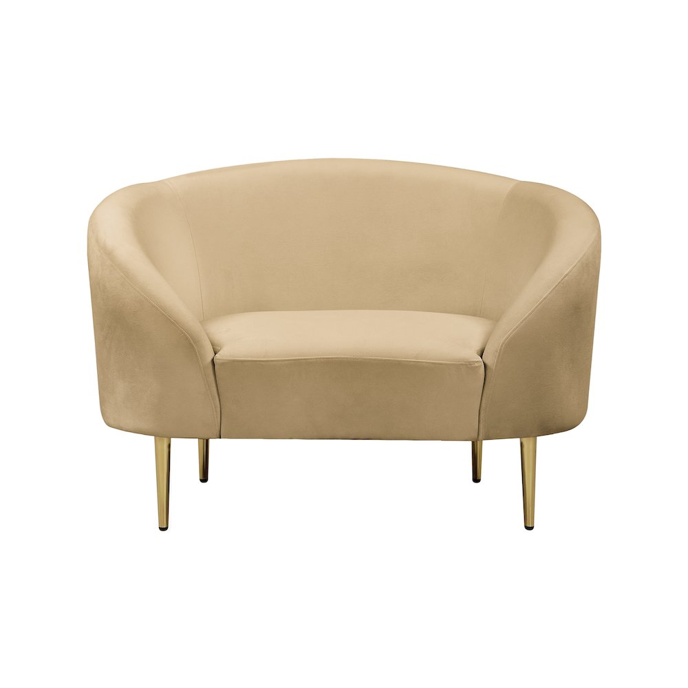 Ritz Camel Velvet Chair