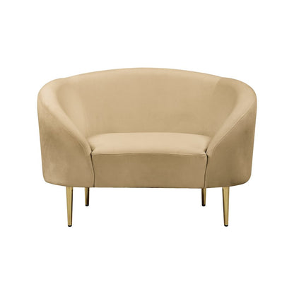 Ritz Camel Velvet Chair