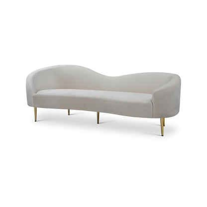 Ritz Cream Velvet Sofa