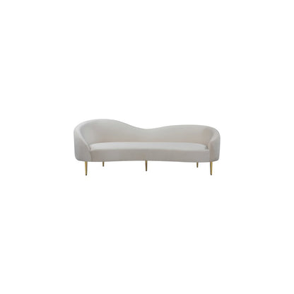 Ritz Cream Velvet Sofa