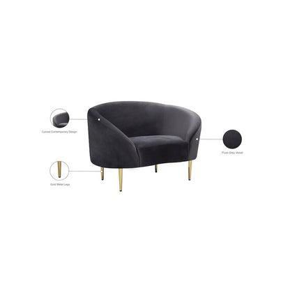 Ritz Grey Velvet Chair