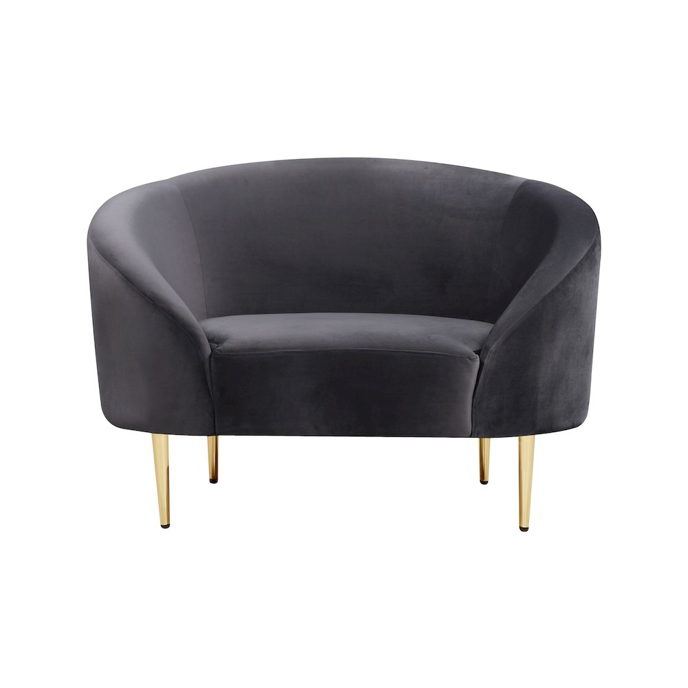 Ritz Grey Velvet Chair