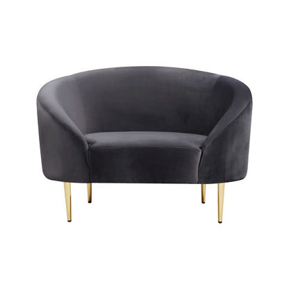 Ritz Grey Velvet Chair