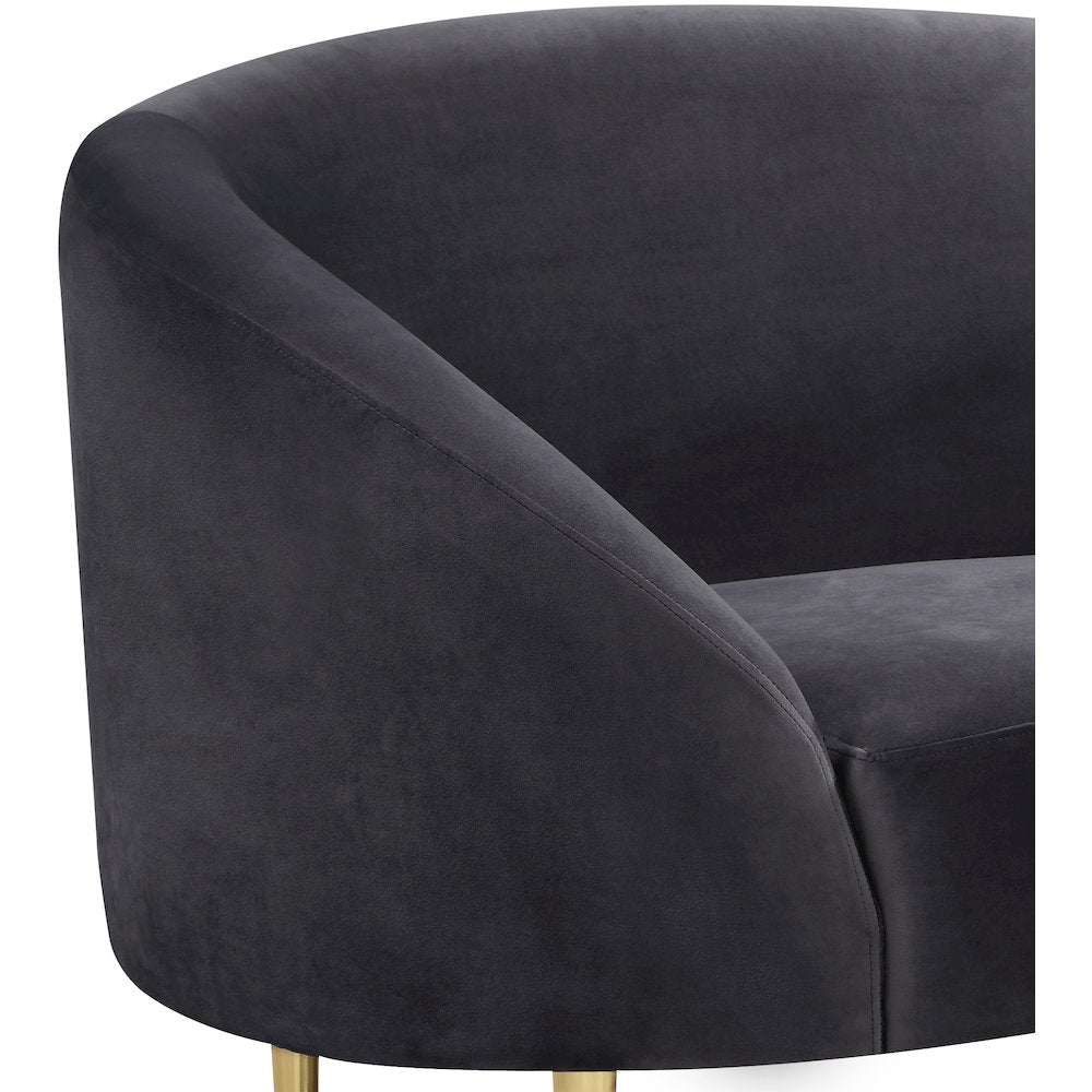 Ritz Grey Velvet Chair