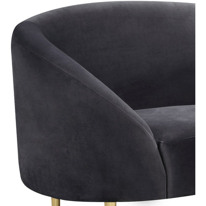 Ritz Grey Velvet Chair