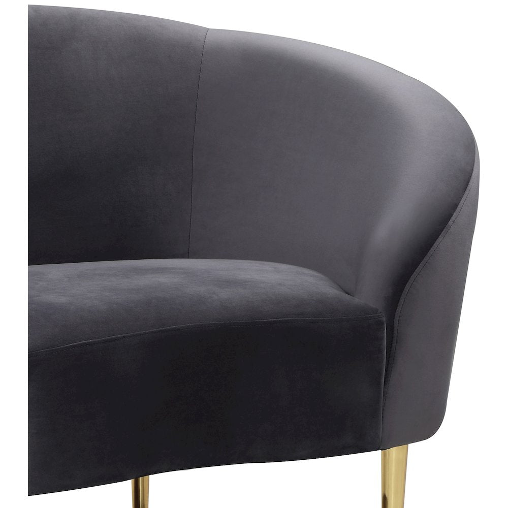 Ritz Grey Velvet Chair