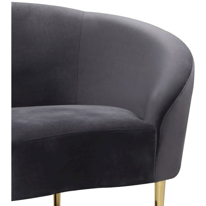Ritz Grey Velvet Chair