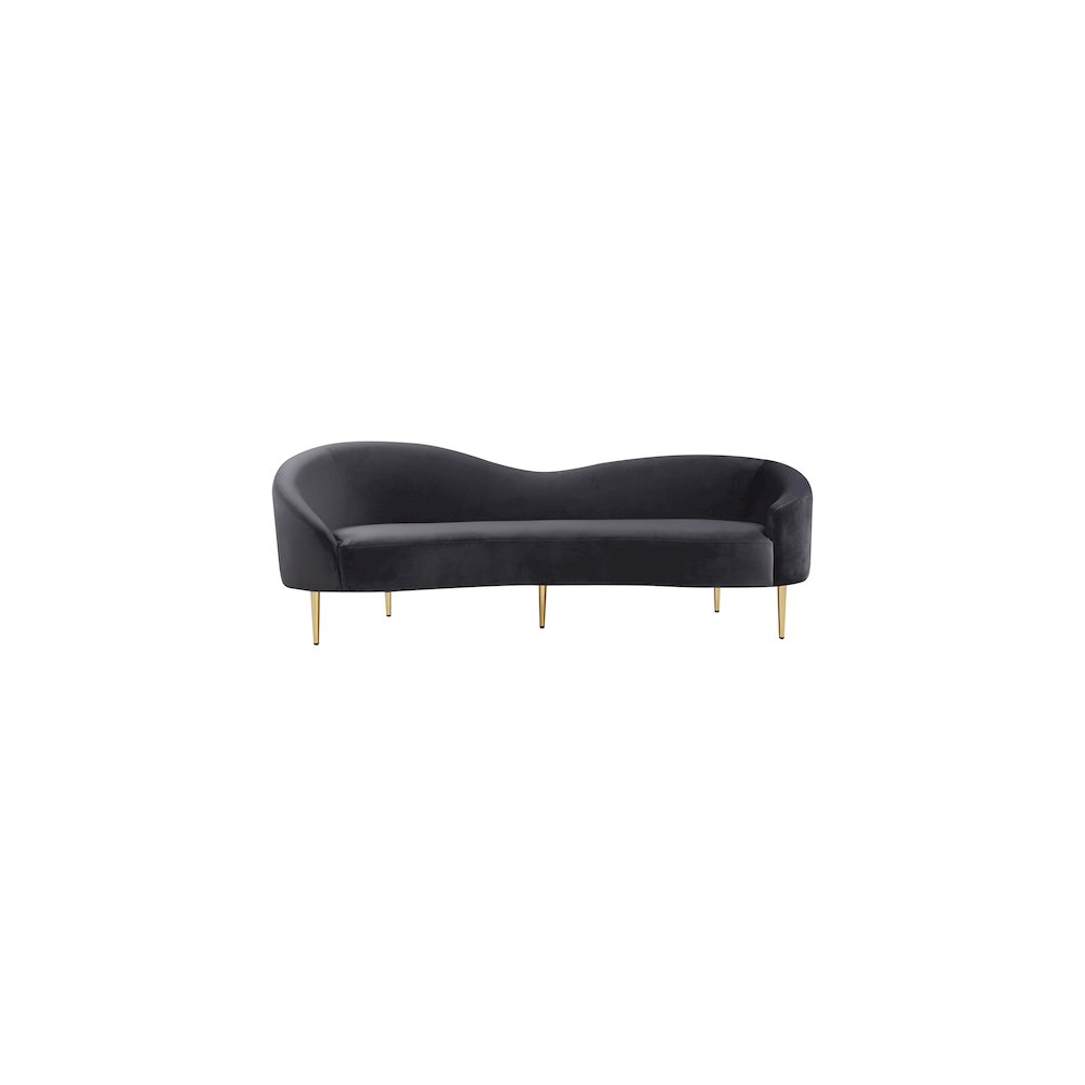 Ritz Grey Velvet Sofa