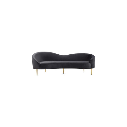 Ritz Grey Velvet Sofa
