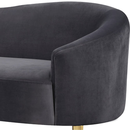 Ritz Grey Velvet Sofa