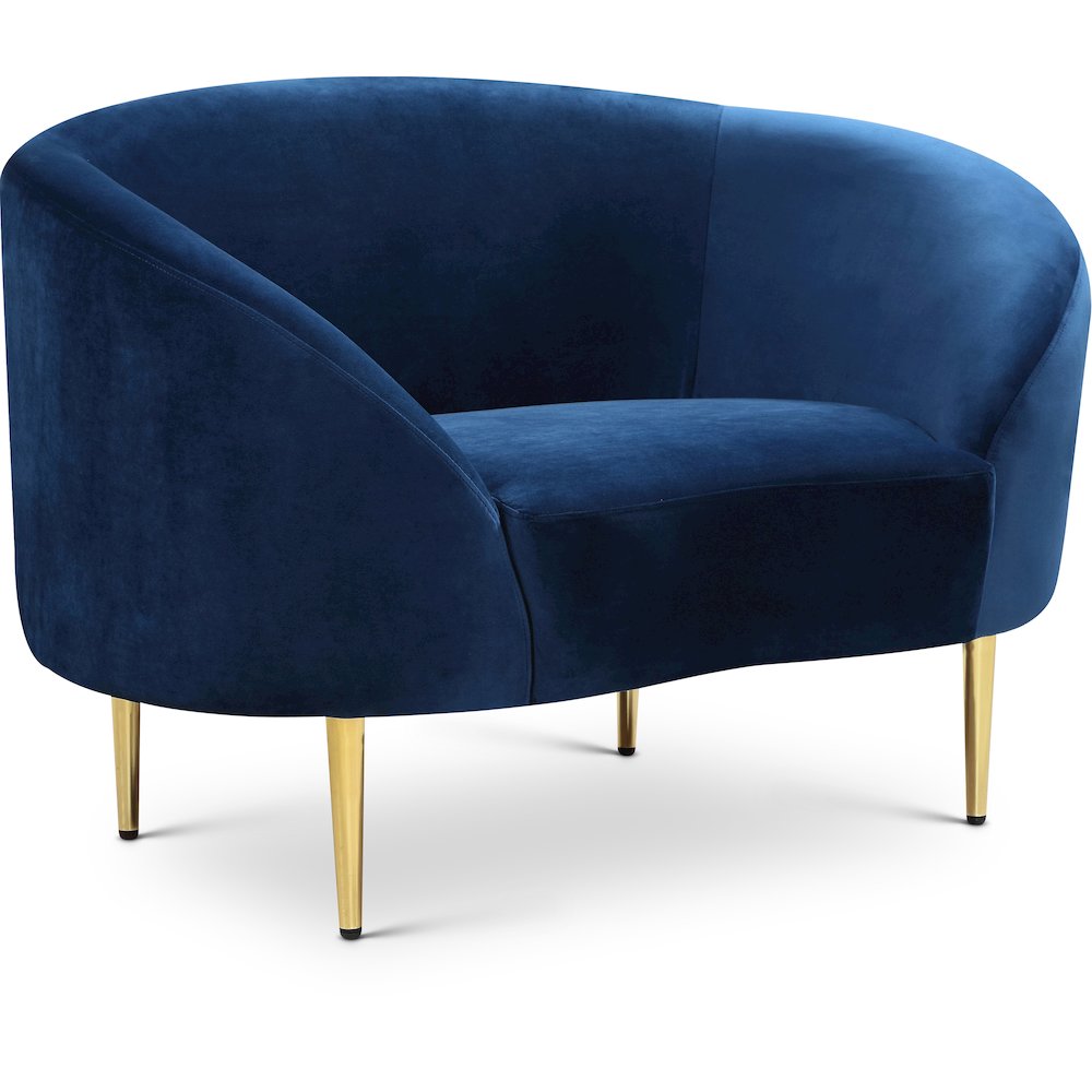 Ritz Navy Velvet Chair