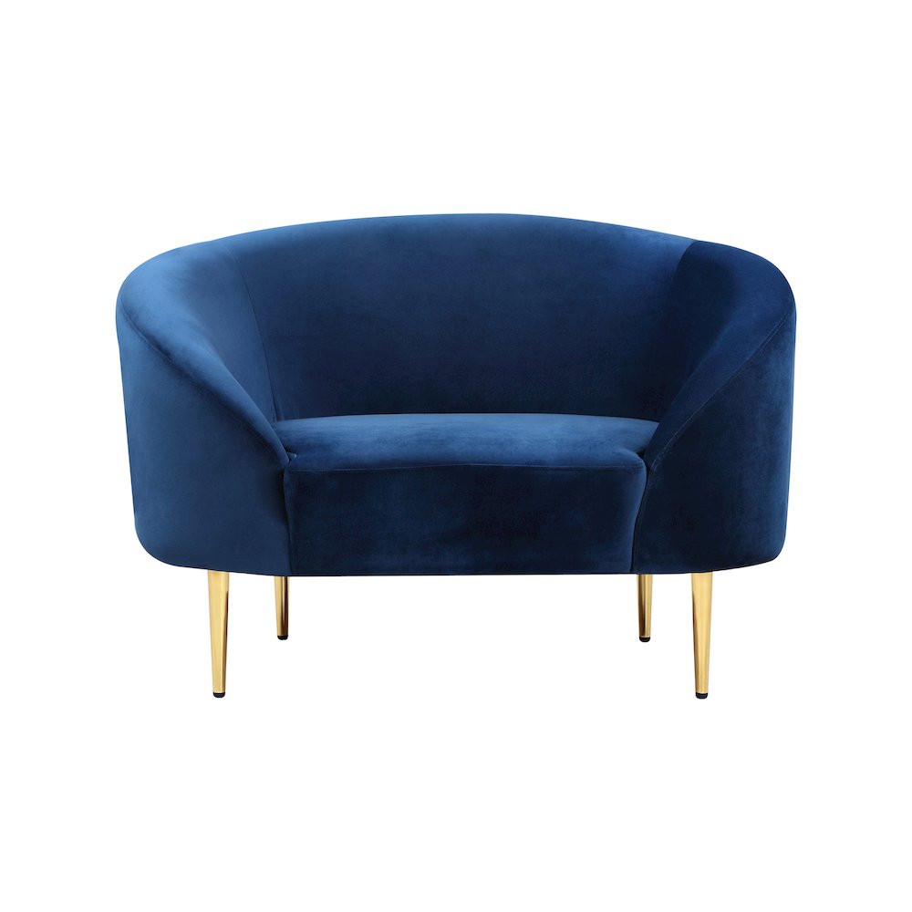 Ritz Navy Velvet Chair