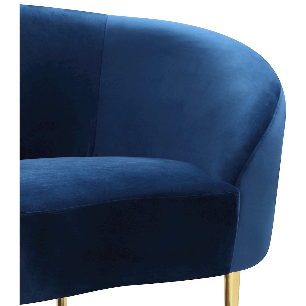 Ritz Navy Velvet Chair