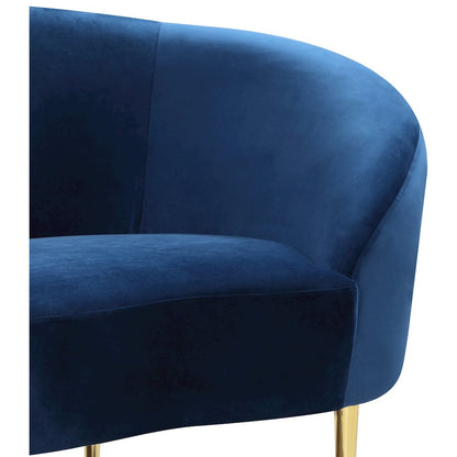 Ritz Navy Velvet Chair