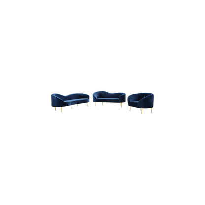 Ritz Navy Velvet Chair