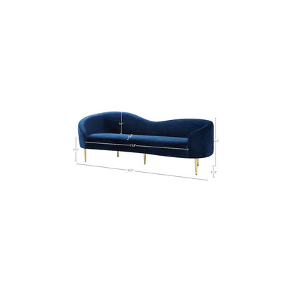 Ritz Navy Velvet Sofa