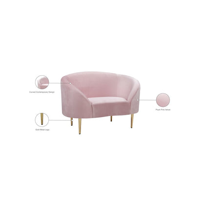 Ritz Pink Velvet Chair