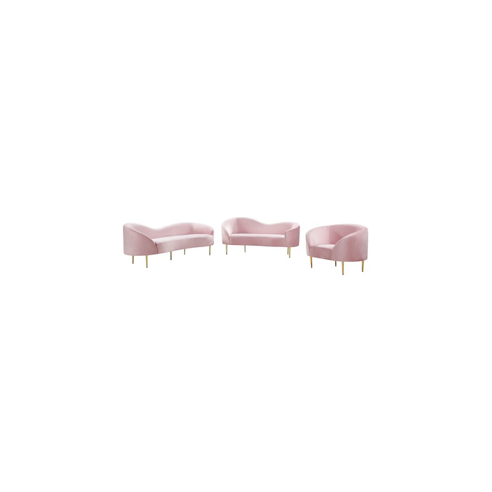 Ritz Pink Velvet Chair