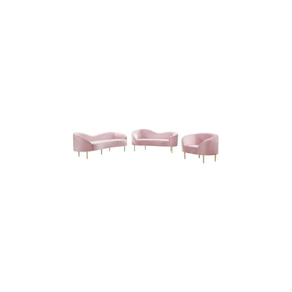 Ritz Pink Velvet Chair