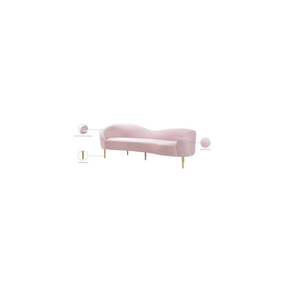 Ritz Pink Velvet Sofa