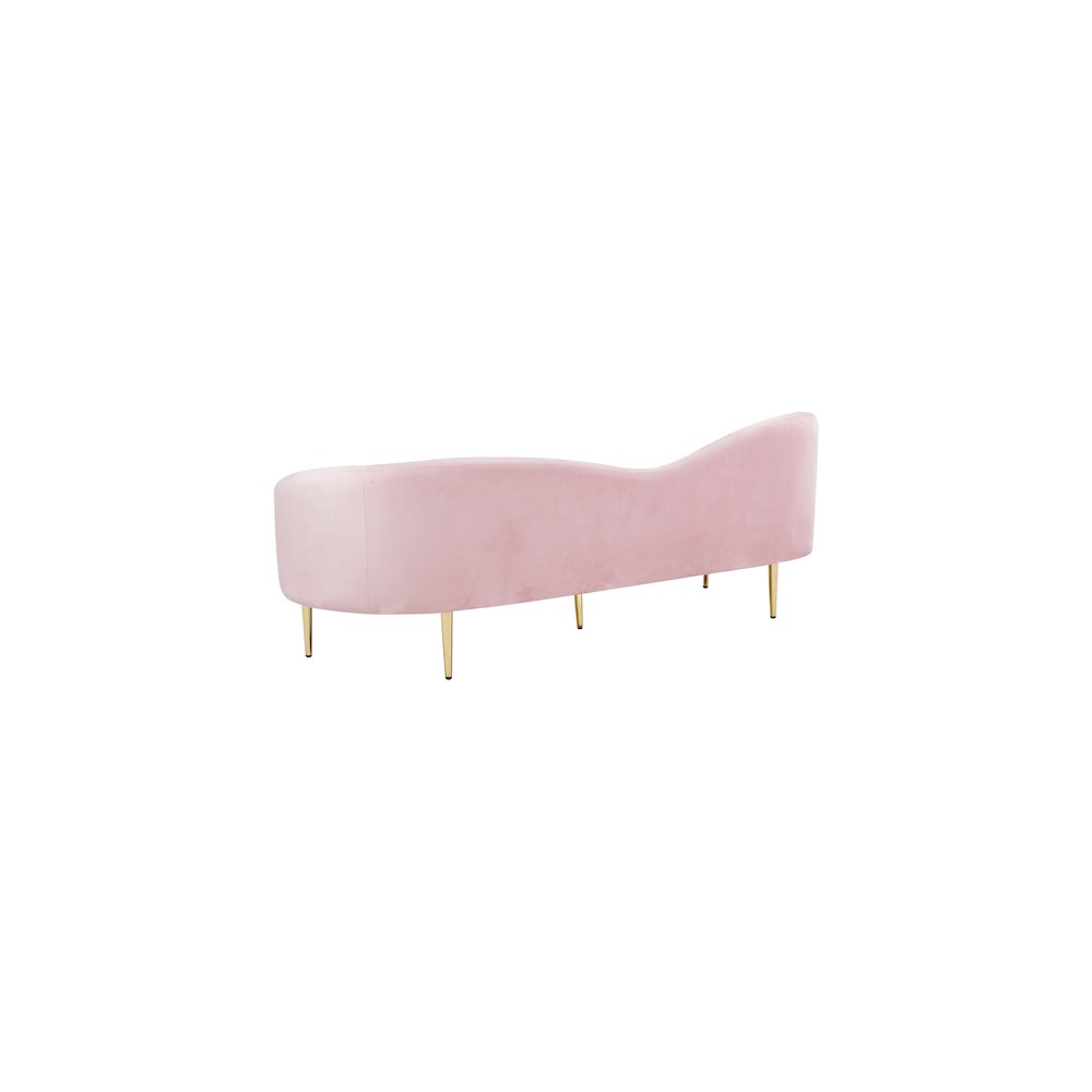 Ritz Pink Velvet Sofa