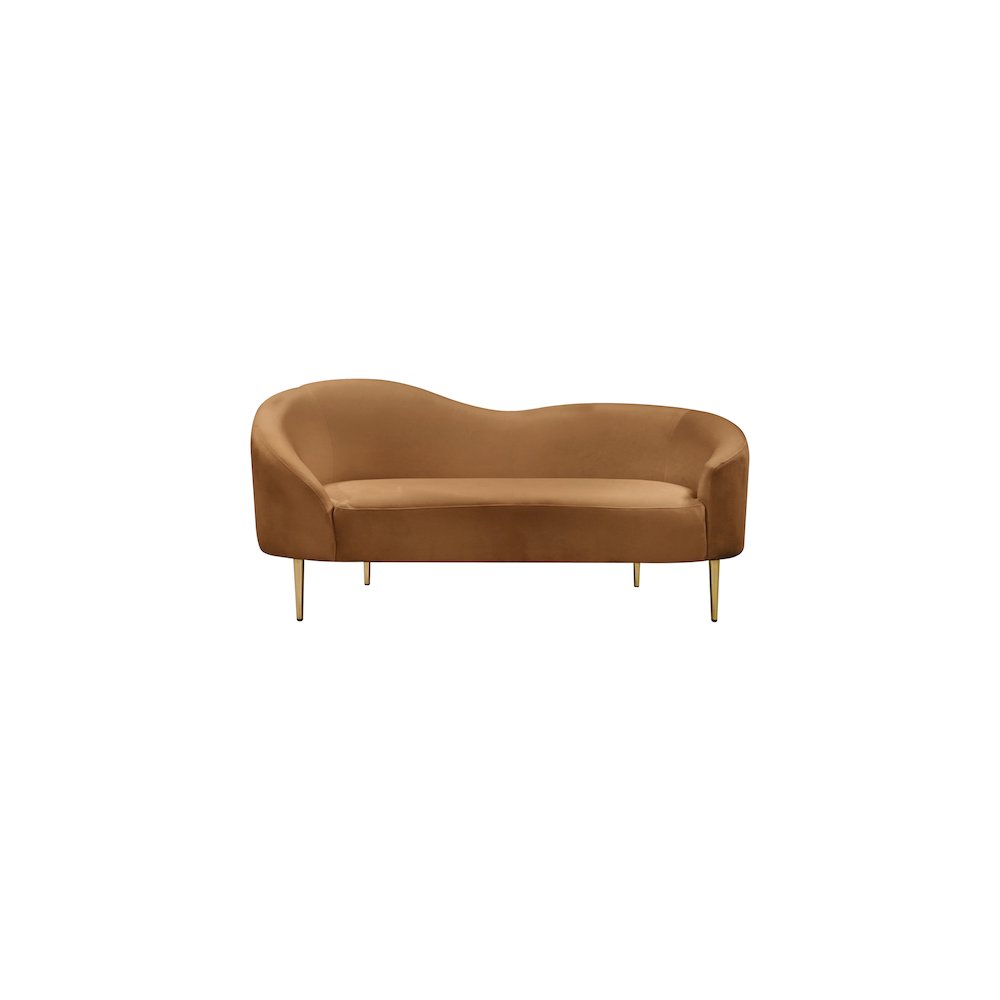 Ritz Saddle Velvet Loveseat