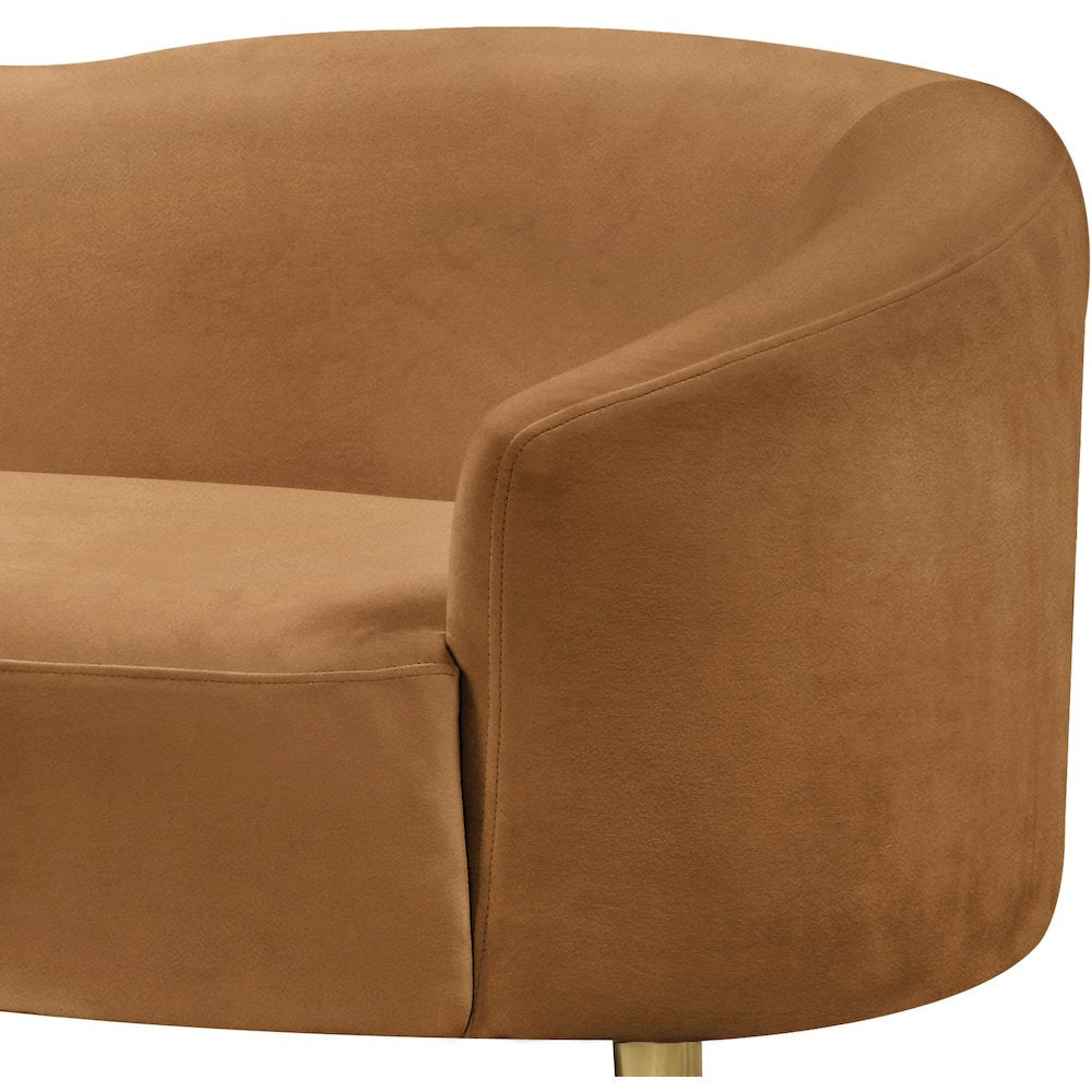 Ritz Saddle Velvet Loveseat