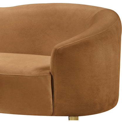 Ritz Saddle Velvet Loveseat