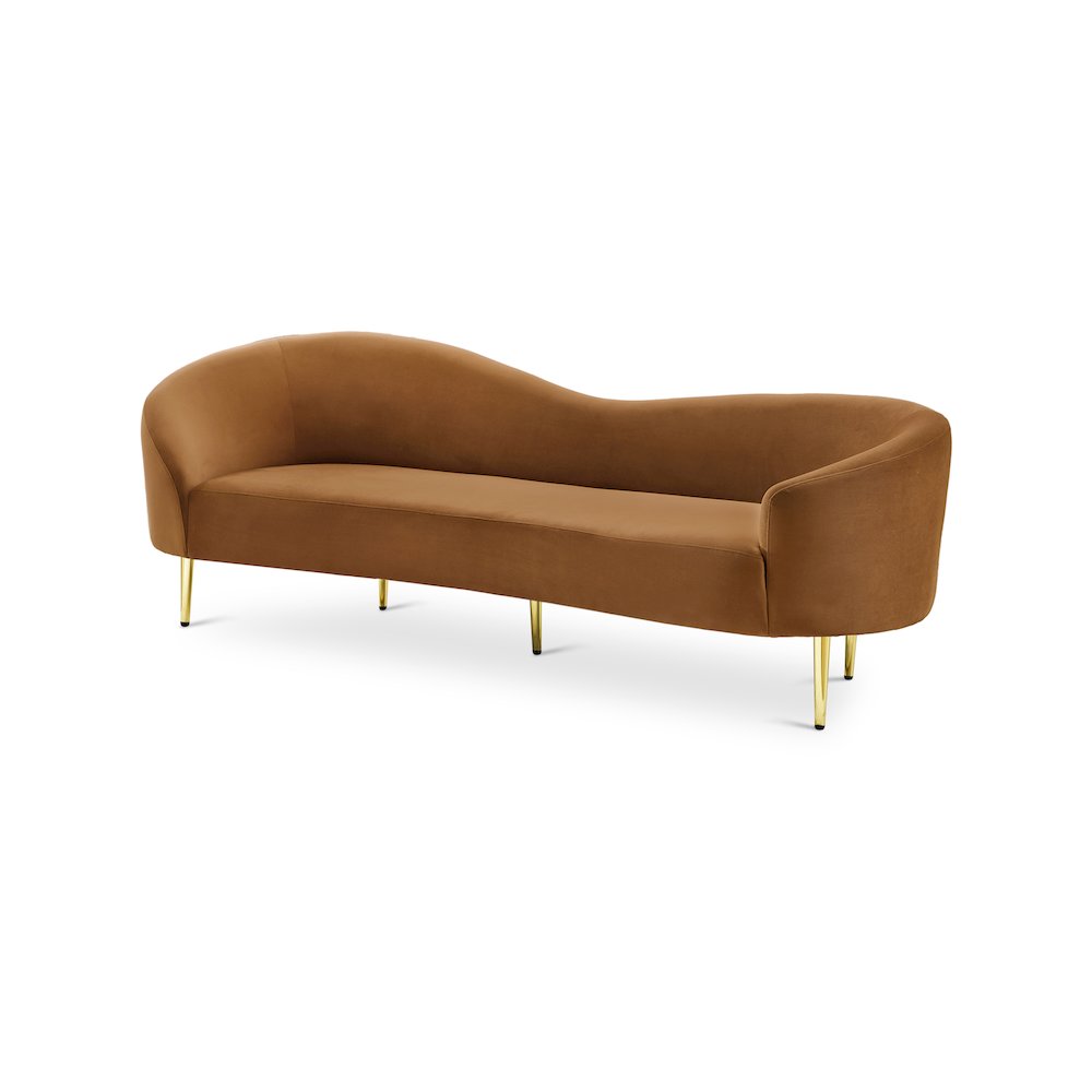 Ritz Saddle Velvet Sofa