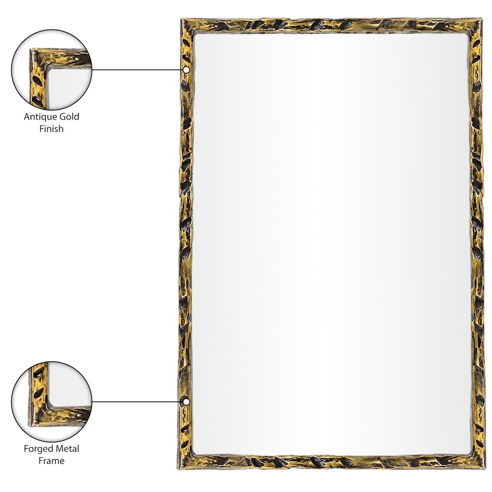 Hammer Gold Iron Mirror