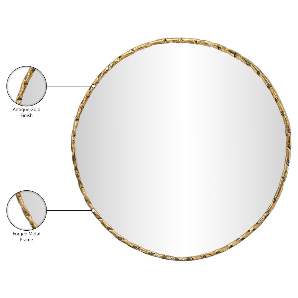 Hammer Gold Iron Mirror