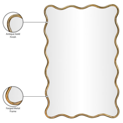 Foundry Gold Iron Mirror