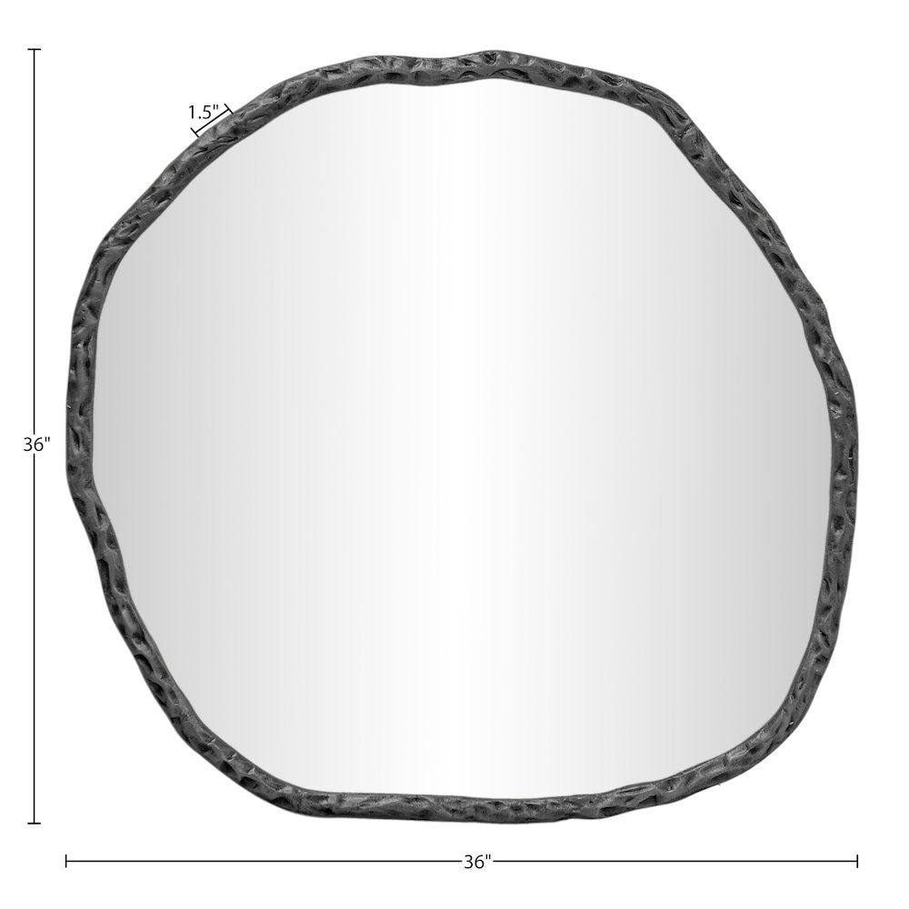 Molten Black Iron Mirror
