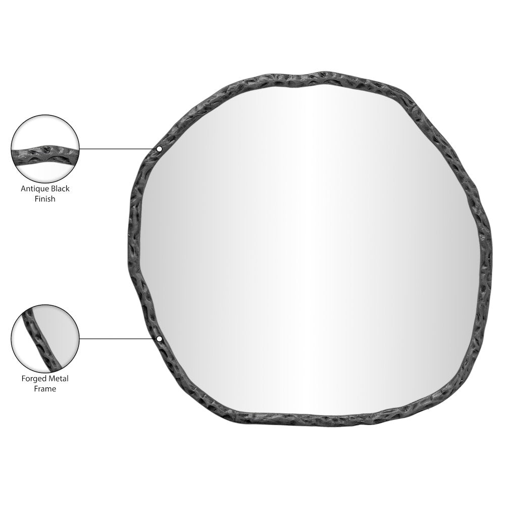 Molten Black Iron Mirror