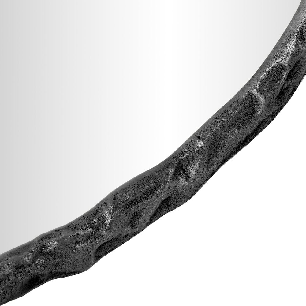 Molten Black Iron Mirror
