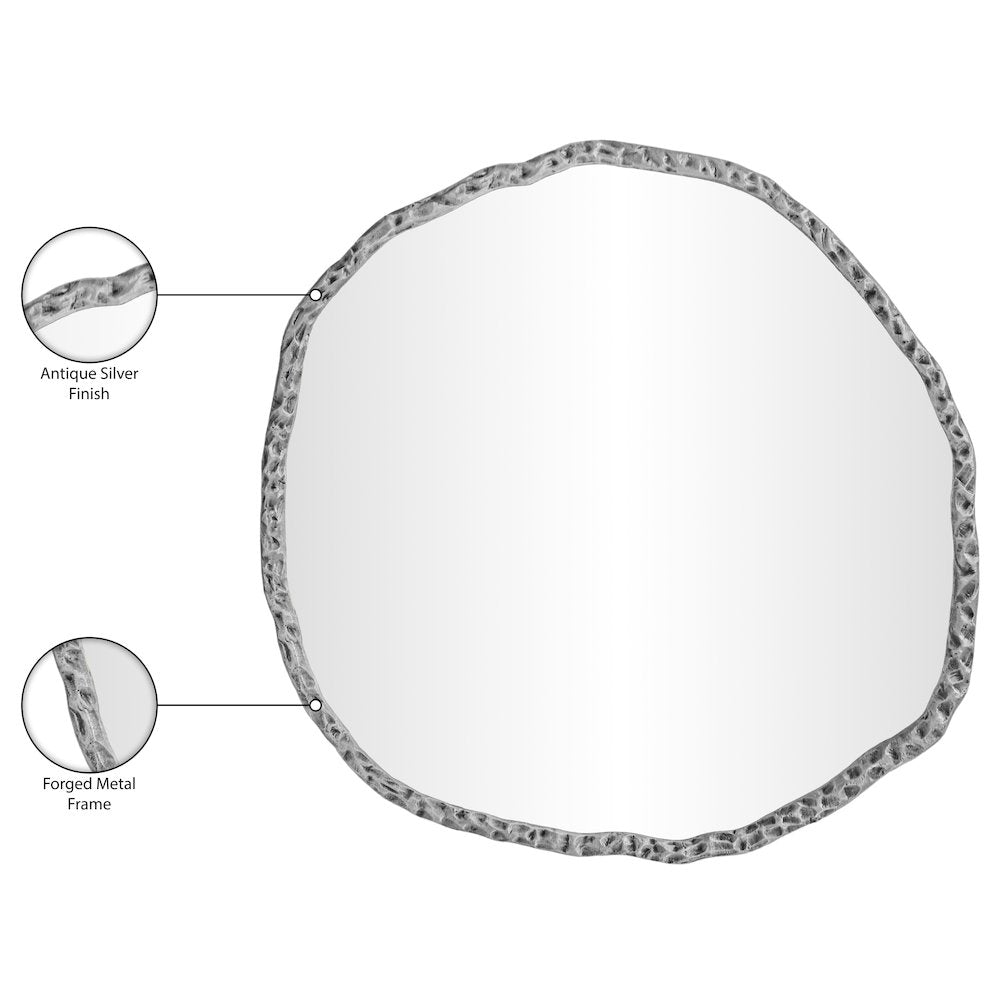 Molten Silver Iron Mirror