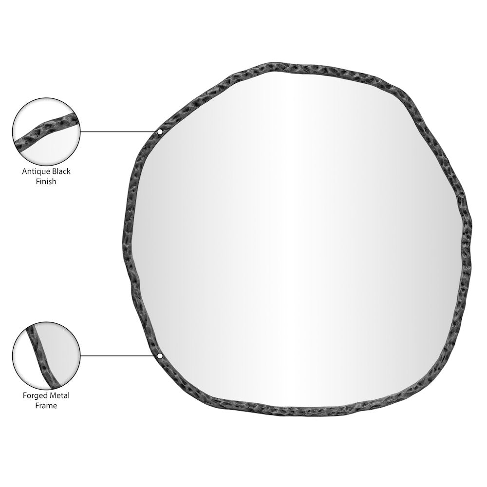 Molten Black Iron Mirror