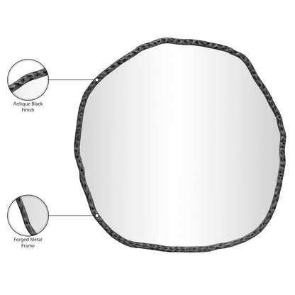 Molten Black Iron Mirror