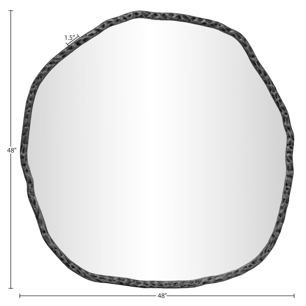 Molten Black Iron Mirror