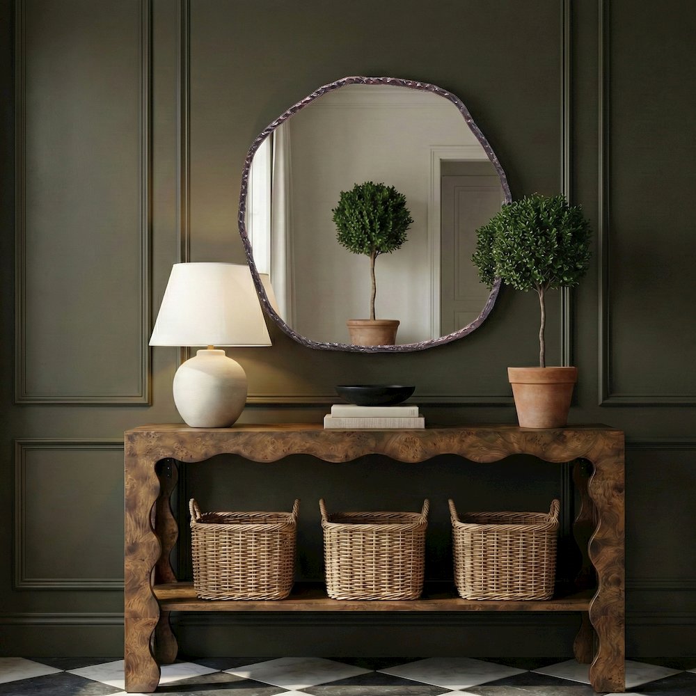 Molten Brown Iron Mirror