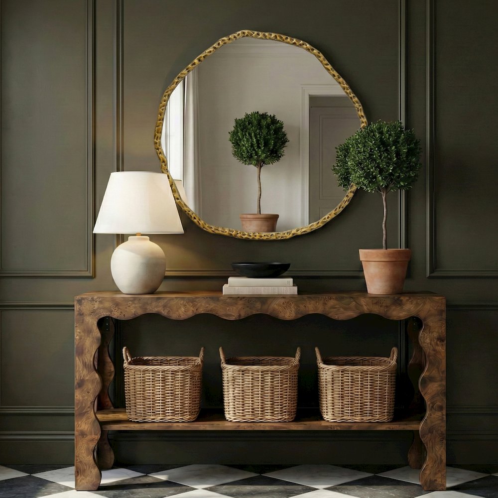 Molten Gold Iron Mirror