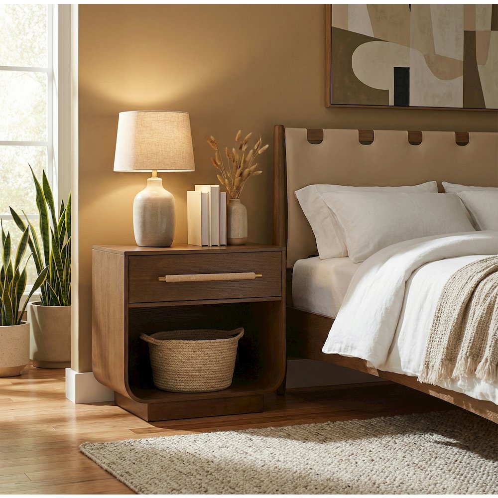 Sorell Brown Solid Wood Night Stand