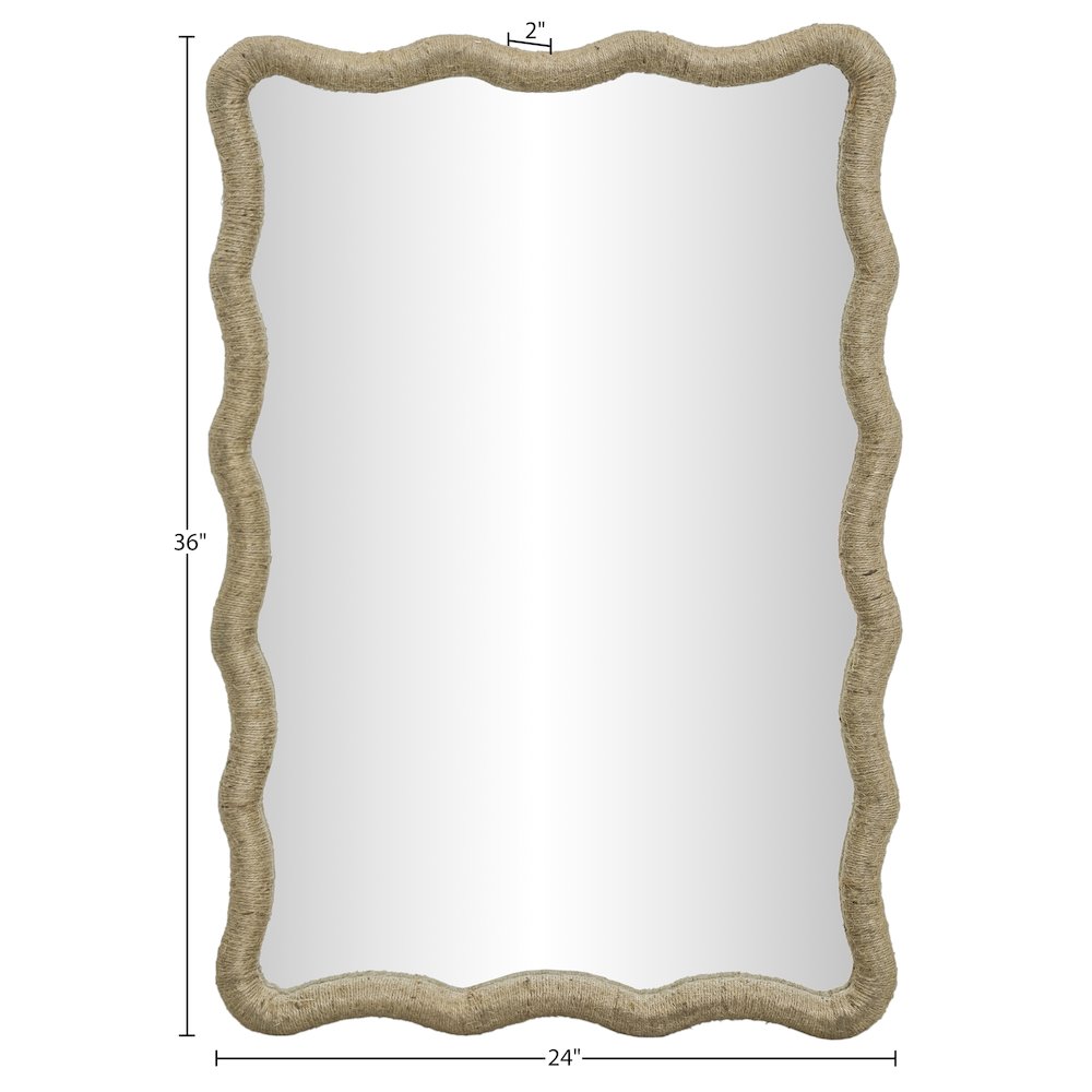 Meadow Natural Jute Rope Framed Mirror