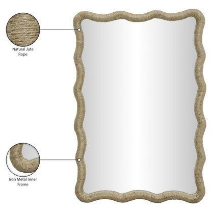 Meadow Natural Jute Rope Framed Mirror