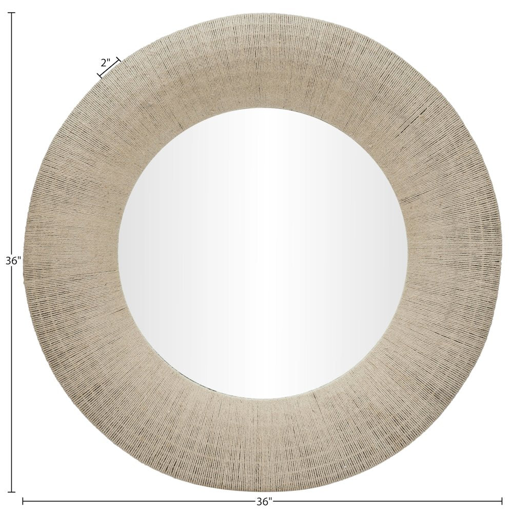 Meadow Natural Jute Rope Framed Mirror