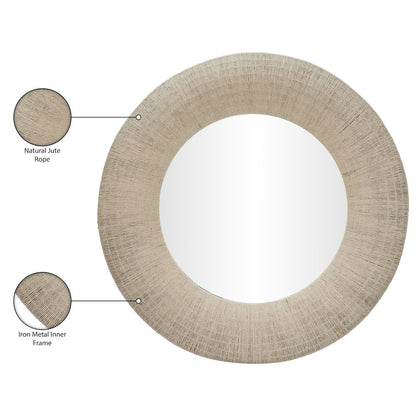 Meadow Natural Jute Rope Framed Mirror