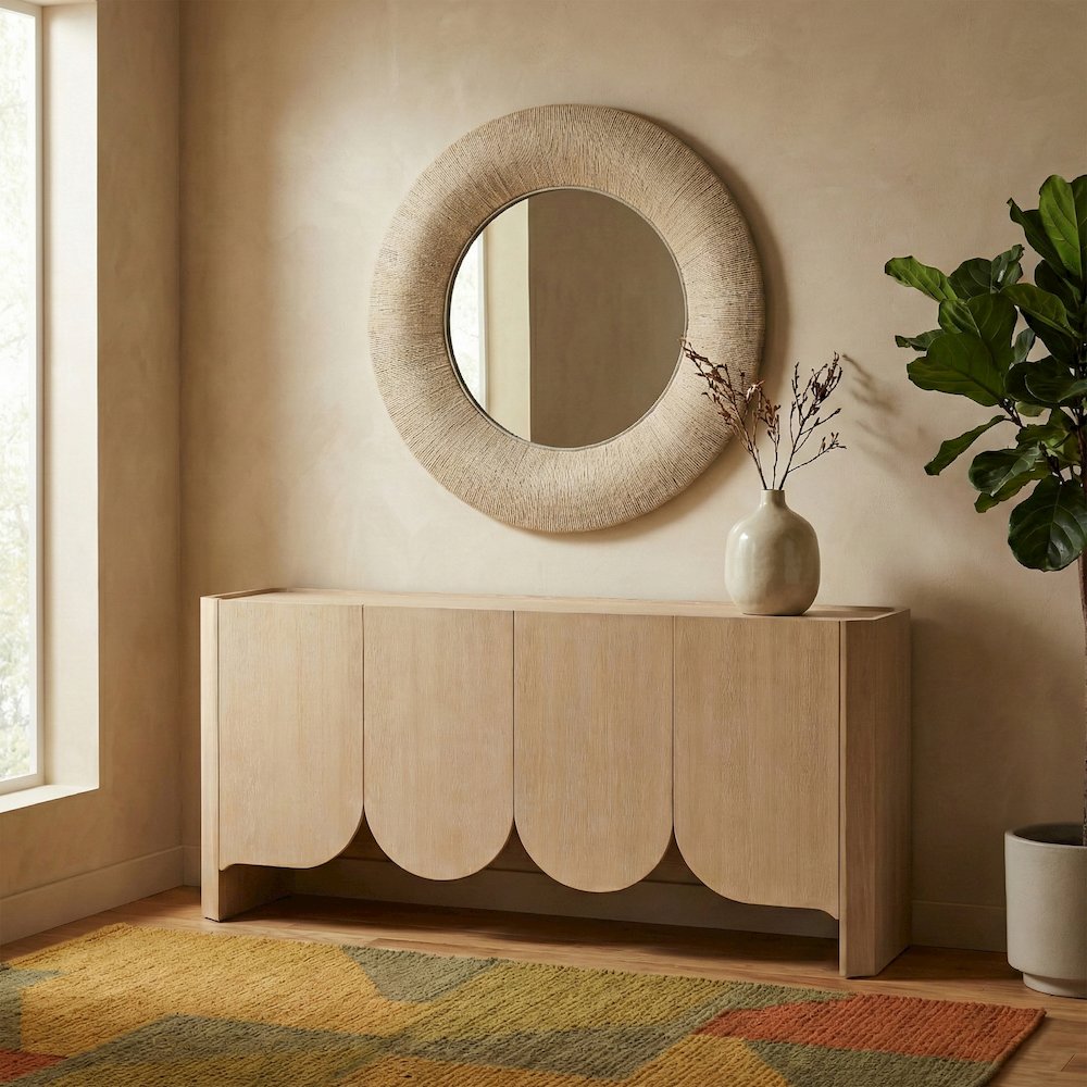Meadow Natural Jute Rope Framed Mirror