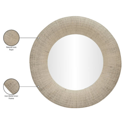 Meadow Natural Jute Rope Framed Mirror