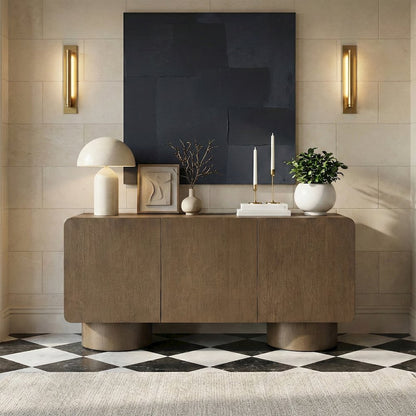 Adagio Brown Solid Wood And Oak Veneer Sideboard/Buffet